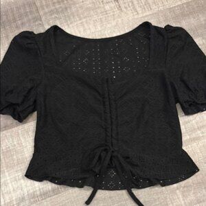 shein black lace top